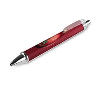 Vqqkasmn Stylos à bille avec clip de poche rétractable, encre noire, boule de Noël imprimée pour journal, prise de notes, fournitures scolaires, cadeaux pour femme