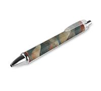 Vqqkasmn Stylos à bille rétractables avec clip de poche - Encre noire - Tons de terre et vagues - Pour journal intime, prise de notes, fournitures scolaires - Cadeaux pour femme