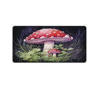 Vqqkasmn Tapis de souris pour jeux vidéo - Grands champignons dans l'herbe - Imprimé pour ordinateurs, ordinateurs portables, bureau, maison