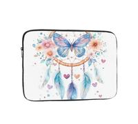 VQUVQV Housse de protection pour ordinateur portable Motif attrape-rêves Fleurs et cœurs Housse de protection rembourrée à fermeture éclair Sac de transport fin et léger pour ordinateur portable
