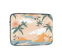 VQUVQV Housse pour ordinateur portable 13 pouces Hawaii Beach Palm Tree Flower Portable Laptop Case, Slim Light Computer Sleeve Bag Briefcase Sac de transport