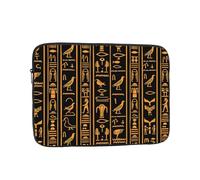 VQUVQV Housse pour ordinateur portable de 13 pouces avec symbole de l'Égypte ancienne rayée pour ordinateur portable, housse fine et légère pour ordinateur portable