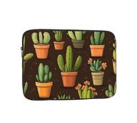 VQUVQV Housse pour ordinateur portable, succulentes et cactus - Doublure douce rembourrée - Fermeture éclair - Pour homme et femme