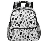 VQUVQV Sac à dos pour enfants, garçons et filles, sac à dos de maternelle, sac à dos d'école, sac de voyage, sac à dos pour enfants de 3 à 8 ans, Motif cœur d'encre