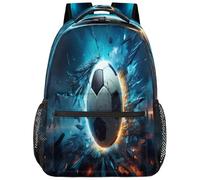 VQUVQV Sac à dos pour femme et homme, sac à dos léger pour ordinateur portable, sac à dos décontracté pour l'université, le travail, les voyages, Ballon de football 3D Energy Light