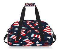 VQUVQV Sac de sport de voyage pour homme et femme, résistant à l'eau, sac de sport, sac de week-end, sac à main de nuit, Chaussette de Noël et sucre d'orge