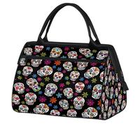 VQUVQV Sac de sport de voyage, sac de sport imperméable, sac de sport pour le w nd, sac de voyage pour homme et femme, Motif crâne en sucre coloré