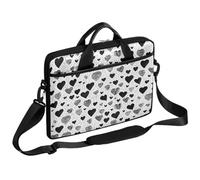 VQUVQV Sacoche pour ordinateur portable - Pour homme et femme - Étanche - Avec bandoulière, Motif cœur d'encre