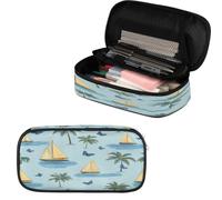 VQUVQV Trousse à crayons de grande capacité pour l'école, le bureau, les filles, les garçons, les adultes, les adolescents, Voilier Palm Butterfly, Organiseur de sac