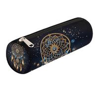 VQUVQV Trousse à crayons pour fournitures scolaires pour filles, garçons, étudiants, papeterie, rangement, Attrape-rêves doré, Organiseur de sac