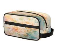 VQUVQV Trousse de toilette de voyage, trousse de toilette de douche, de salle de bain, trousse de maquillage avec poignée pour homme et femme, Aquarelle Lotus