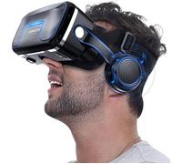 VR Casque De Réalité Virtuelle, Lunettes 3D Jeux Vidéo Lunettes pour 4.7""- 6.5"" Iphone Samsung Moto Android Smartphones 3D Fil[302]