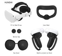 Vr Housse De Protection Elite Sangle Sangle De Tête Contrôleur Tactile Coque Avec Sangle Poignée Poignée Pour Oculus Quest 2 Accessoires - Type For Quest 2 Black #B