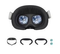 VR Masque facial pour Meta/Oculus Quest 3S, interface faciale de rechange avec coussin en mousse de maille de coton et coton de soie glacée agréablement frais, ne convient pas à Quest 3