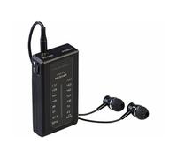 Radio portable - VR-Radio - Mini transistor FM/AM - Autonomie 30h - Prise jack 3,5 mm - Noir