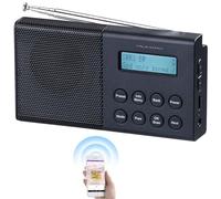 VR-Radio Radio de valise : radio de poche numérique DAB+/FM avec Bluetooth 5, réveil, écran, RDS (Radio DAB, radio de valise DAB, portable)