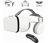 Vr Set Lunettes De Réalité Virtuelle Pour Téléphone, Casque Vr Sans Fil Bluetooth Lunettes Vr, Support 4.7-6.2"" Téléphone Portable Compatible Pour Android Ios Iphone 13 12 11 Pro Mini (Blanc)