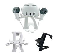 VR Support de bureau pour casque de réalité virtuelle, support pour accessoires Meta Quest 3/Quest 3/Quest Pro (blanc)