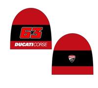 Valentino Rossi Bagnaia-Ducati Dual Line Beanie, Rouge, Taille Unique Homme
