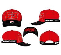Valentino Rossi Bagnaia-Ducati Dual Line Cap, Rouge, Taille Unique Homme