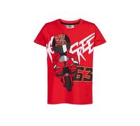 VR46 T-Shirt 63 Pecco Bagnaia Ducati Corse Enfant Moto GP Officiel Rouge (FR/ES, Âge, 6 Ans, 7 Ans, Taille Normale, Rouge)