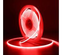 Vrabocry Bande LED COB - 400 LED/m - 24 V CC - Rouge - 3 mm de large - 400 LED/m - Pour rétroéclairage TV - Éclairage décoratif DIY