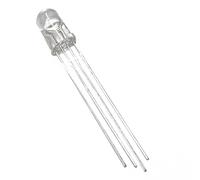 Vrabocry Lot de 100 diodes LED RVB multicolores de 5 mm - Anode commune - Lentille ronde transparente tricolore - 4 broches - Éclairage tricolore - Lampes d'éclairage - Composants électroniques