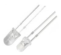 Vrabocry Lot de 100 diodes LED vacillantes bleues de 3 mm - Lentille ronde transparente - 29 mm de long - DC 3 V 20 mA