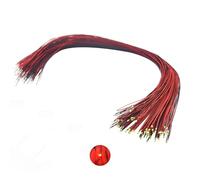 Vrabocry Lot de 20 diodes LED 0805 rouges SMD micro 20 mA - Mini diode lumineuse LED soudée avec lignes micro flash de 30 cm de long - Pour décoration de modélisme à faire soi-même