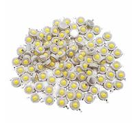 Vrabocry Lot de 50 puces LED haute puissance 3 W blanc chaud (3000 K-3500 K avec entrée 560 mA-700 mA Connecteur DC 3 V-3,4 V avec) SMD COB émetteur de lumière composants diode 3 W ampoule lampe