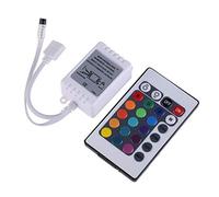 Vrabocry Télécommande pour bande lumineuse LED RVB, 24 touches 1 port infrarouge pour guirlande lumineuse LED RVB 12 V 5050 3528