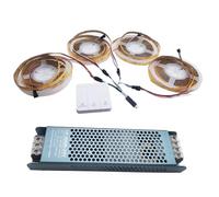 Vrabocry WS2811 COB Bande lumineuse LED Blanc froid 20 m DC 24 V 360 LED/m suivi avec contrôleur RF et bloc d'alimentation 24 V