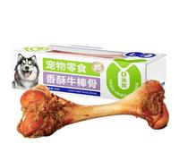 Vrai os pour chiens, os de moelle de chien | Vrai os à mâcher pour chiens avec tibia de boeuf - Snacks pour chiens de grande taille, os sain pour moelle de chien, jouets à mâcher agressifs p