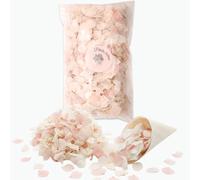 Vrai Pétales d'Hortensia Séchés Ivoire Rose Clair - Confettis de Mariage Biodégradables Fleurs séchées pour Lancer de Pétales et Décoration de Table Bohème Champêtre - 1L France (Multicolore)