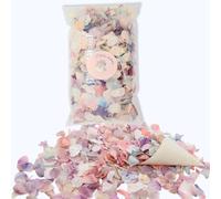 Vrai Pétales d'Hortensia Séchés Ivoire Rose Mauve Violet - Confettis de Mariage Biodégradables Fleurs séchées pour Lancer de Pétales et Décoration Bohème Champêtre - 1L France (Vintage)