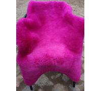 VRAIE PEAU DE MOUTON MERINO ALLEMANDE FUCHSIA PINK LAINE DOUCE NOUVEAU L - XXL 120-130 x 60-80 cm