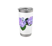 Vraiment comme des hortensias Fleur d'hortensia Gobelet isotherme en acier inoxydable double paroi