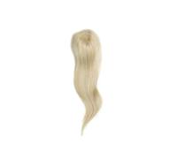 Vrais cheveux humains for femme, base mono de 12,7 x 15,2 cm avec clips antidérapants for couvrir les cheveux clairsemés grisâtres Effet naturel et Volumineux(P18-613,14 inch)
