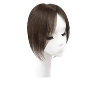 Vrais cheveux humains for femmes, base invisible sans couture 12x13cm, surmatelas for cheveux clairsemés for ajouter du volume for un usage quotidien Effet naturel et Volumineux(Mocha color,12 inch)