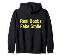 Vrais Seins. Faux Sourire Sweat à Capuche
