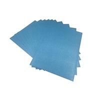 Vrandu Lot de 10 feuilles de papier cartonné pailleté sans poudre Bleu clair 250 g/m² Format A4