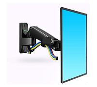 Vras Ecran PC, F120 17-27 "Ressort à gaz Support de Montage Mural TV à Mouvement Complet Support de Moniteur LCD Support de Bras en Aluminium Argent 360 Rotation, Installation Rapide(F120 Black)
