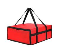 VrayKnol Sac de livraison de pizza isotherme pour pizza, avec rembourrage en mousse épaisse, reste chaude, fraîche et délicieuse, rouge, 1 pièce (50 x 50 x 15 cm)
