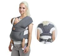 vrbabies Porte-bébé pour nouveau-né dès la naissance - Extra doux - Ergonomique - Convient pour les bébés de 3 à 24 mois (3,5 à 15 kg) (gris foncé)