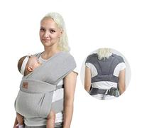 vrbabies Porte-bébé pour nouveau-né dès la naissance, extra doux, porte-bébé, ergonomique, gris clair