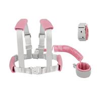 VReder Harnais de marche pour bébé 2 en 1 - Laisse de sécurité anti-perte - Rênes de poignet pour garçons et filles (rose, 2 mètres)