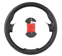 VREFOEAX Couvre Volant Voiture Housse Volant Voiture Personnalisée À Faire Soi-même pour Peugeot 307 CC 2004-2009 307 SW 407 SW Enveloppe Volant Cuir Artificiel Protecteur de Volant(Red Thread)