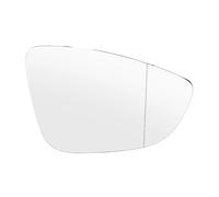 VREFOEAX Glace Rétroviseur pour VW pour Passat B7 2010-2015 pour CC pour EOS pour Jetta MK6 pour Scirocco 2008-2018 Rétroviseur Latéral en Verre Convexe Chauffé Miroir Rétroviseur Rechange(Droit)