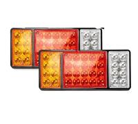 VREFOEAX Lumière Multifonctionnelle Feu Arrière Camion 12 V 36 LED Indicateur Marche Arrière Éclairage Conduite Pour Fourgonnette Caravane Camping-car Remorque Camion Bus Bateau Feux Arrière Voiture