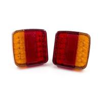 VREFOEAX Lumière Multifonctionnelle Feux arrière 12 V 26 LED feu stop super lumineux clignotant éclairage plaque d'immatriculation pour remorque camion camping-car bateau Feux Arrière Voiture(Rouge)